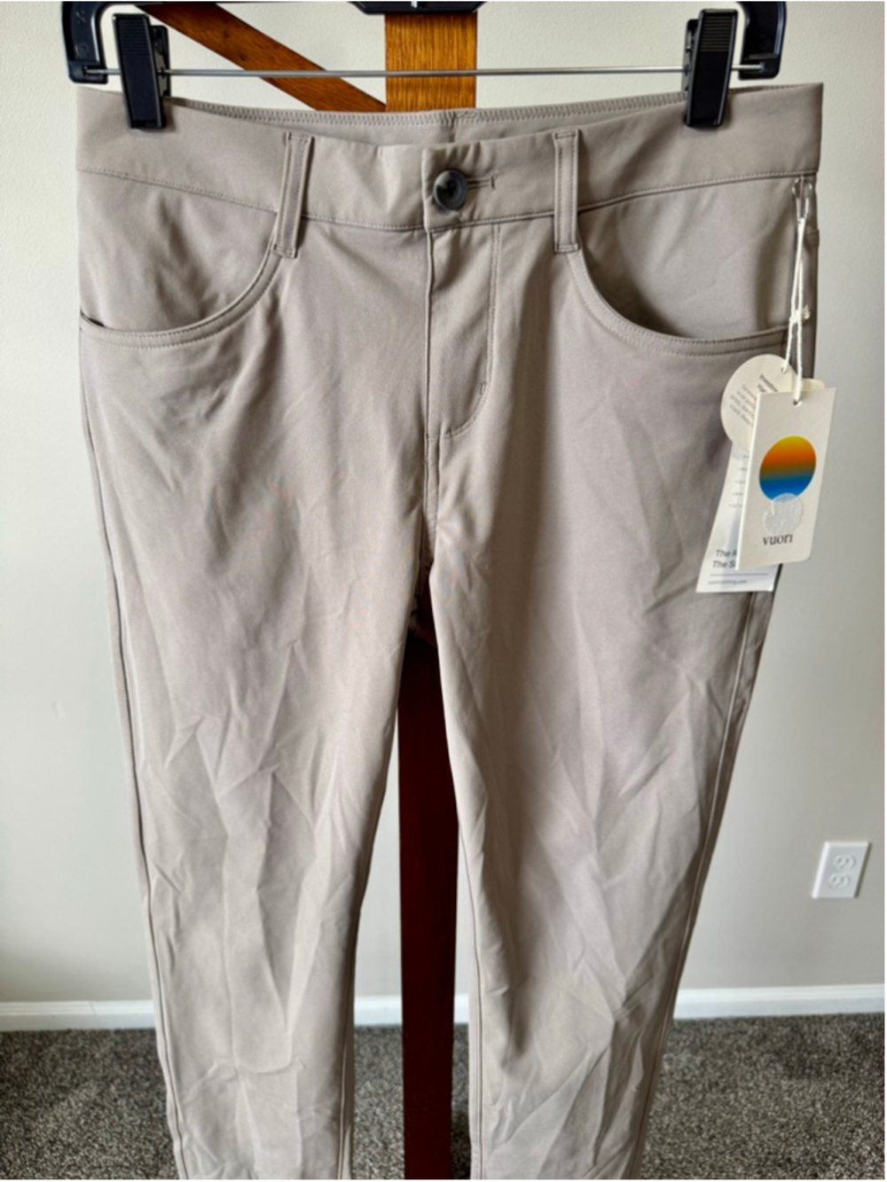 Men's Vuori Meta™ Pant Athletic Slim Fit 28x30" in Mocha NWT - Picture 8 of 16